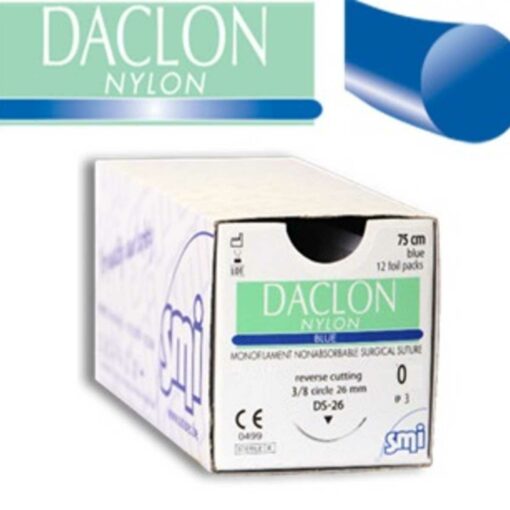 Nylon, blou, chirurgiese hechting (75 cm)