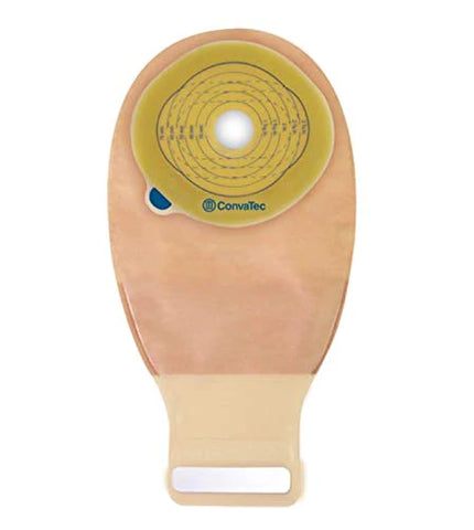 كيس Esteem + قطعة واحدة قابل للصرف ومقص حسب المقاس مع InvisiClose وفلتر وفغرة معدلة ولوحة مريحة من جانب واحد 12 بوصة غير شفافة، 2 2/5 بوصة × 2 3/4 بوصة (60/70 مم)