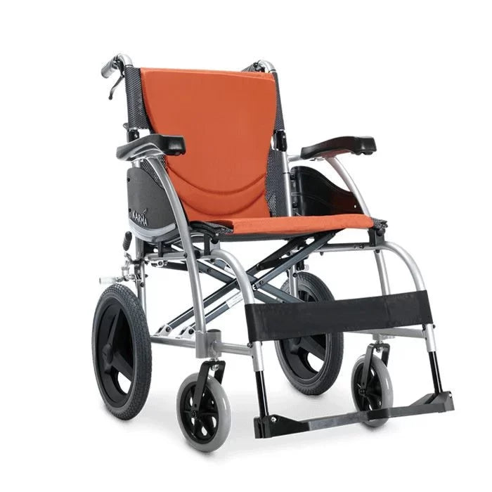 Karma S Ergo Handmatige Rolstoel Grey-R.Red18inch-105F24Wb-GR