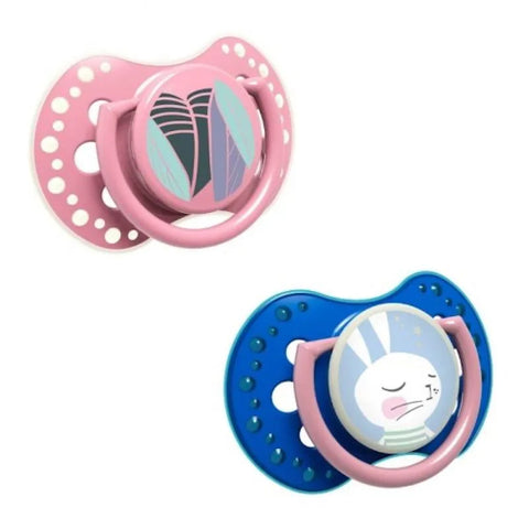 Lovi Dyn Soother Silicone 3-6M(2st)Volg The Rabbit-22859G