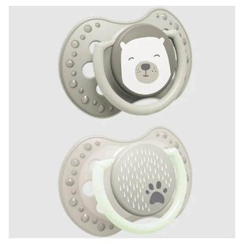 Lovi Silicone Dinamiese Soother 0-2M 2 Stks Buddy Bear-228624