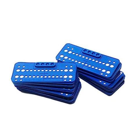 Ortho Arch – Individuele plastiekbeugelbakkies Blou basis-helder bokant