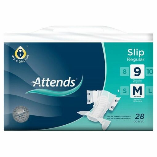 Woon by – Slip Regular 9 Medium volwasse luier – Pakkie van 28
