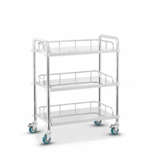 Hospital Instrument Trolley with Three Shelves