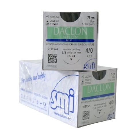 DACLON Nylon Suture 4/0 19mm 75cm – Doos/12