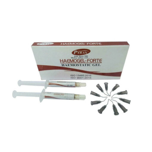Denta Kris – Pyrax Haemogel Forte (Hemostatiese Gel) 3gms x 2 Spuite – EM-4684