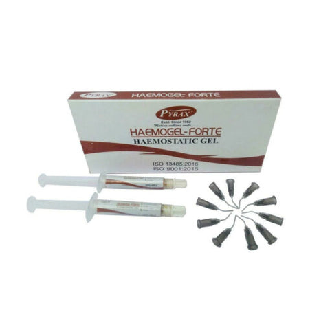 Denta Kris – Pyrax Haemogel Forte (Hemostatiese Gel) 3gms x 2 Spuite – EM-4684