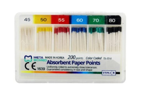 Tandheelkundige Meta Absorberende Papier Punte – 2%