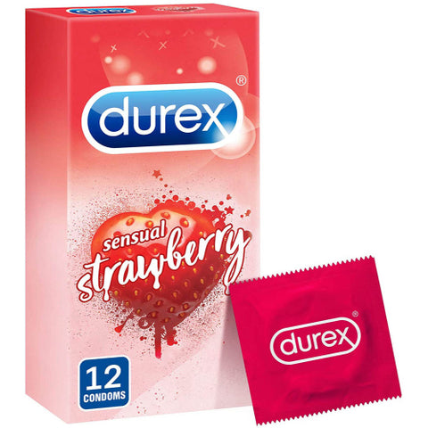 Durex – Sensuele Strawberry Dotted 12's