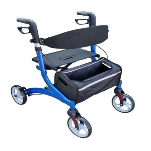 Liggewig aluminium looprollator met wye sitplek – GM-ROLL01