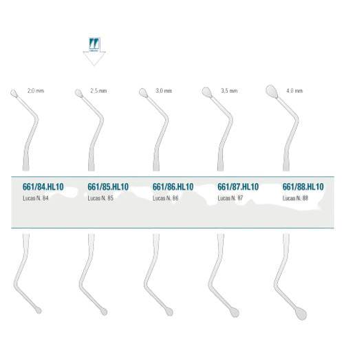 Medesy – Bone Curette Lucas N.85 HL10