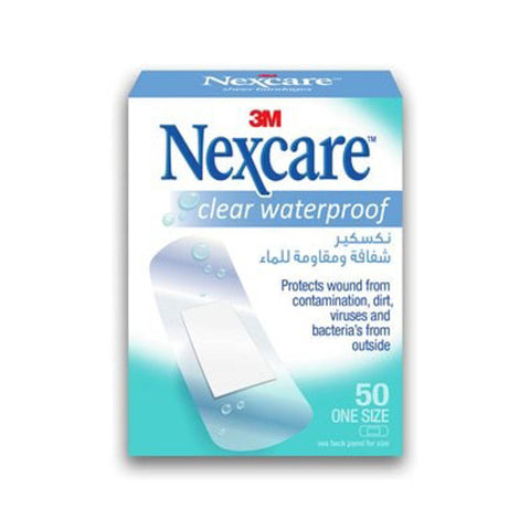 Nexcare – ضمادات شفافة مقاومة للماء Cwp-50، 50 ضمادة