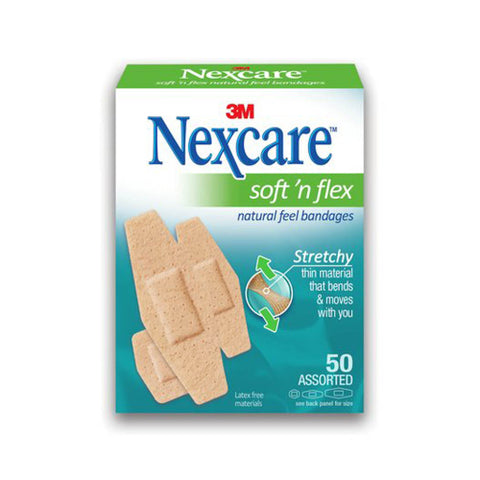 Nexcare – ضمادات مريحة ناعمة ومرنة Sf-50D، متنوعة، 50/علبة