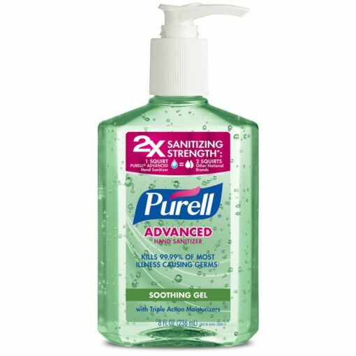 Purell – جل مطهر ومهدئ لليدين متقدم بخلاصة الصبار وفيتامين E، زجاجة مضخة، 236 مل – 3016-12