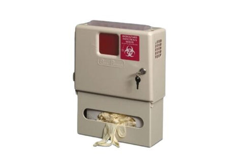 صندوق أدوات حادة، مثبت على الحائط، سعة 5 لتر، حامل صندوق أدوات حادة مثبت على الحائط مع حامل قفازات