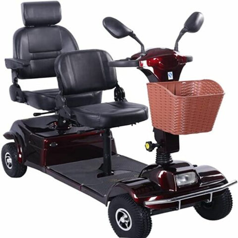 Twee-sitplek vierwiel elektriese bromponie rolstoel vir volwassenes en seniors – YL-010L