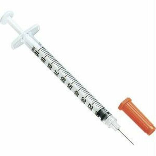 Unolok – Weggooibare spuit 1 ml met 31G x 1/2 duim naald individueel toegedraai – boks van 100