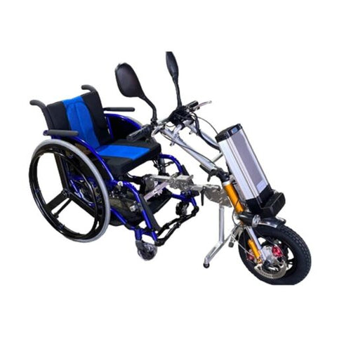 Rolstoelhandfiets met kragmotor