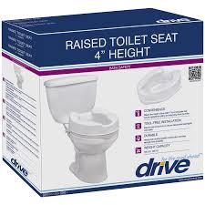 Raised Toilet Seat 4" inch height without armrest - 1 set