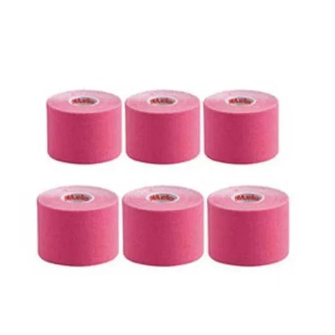 Mueller S Kinesiology Tape Pink 2? X 16.4 Feet.6 Rolls in a Case