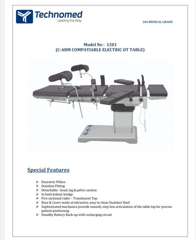 ELECTRIC OT TABLE - 1Set