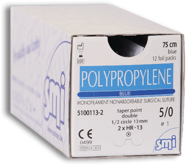 SMI Polypropylene Blue Suture - Pack of 12