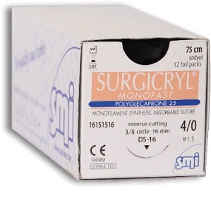 4/0 Surgicryl Monofast (Polyglecaprone 25)