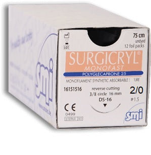 2/0 Surgicryl Monofast (Polyglecaprone 25)