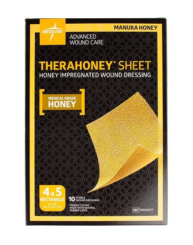 Sheet, Honey Impregnated Wound Dressing, 10.2 x 12.7cm