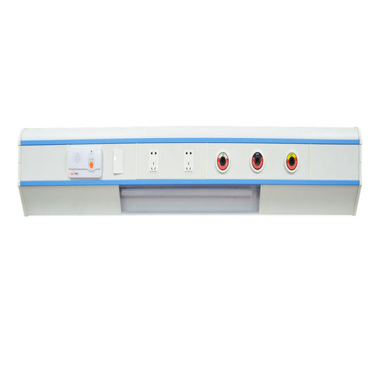 Hospital bed head unit with medical gas panel by a medical equipment supplier in UAE.