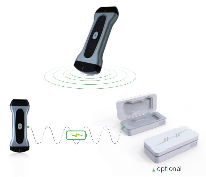 Wireless ultrasound machine with convex and linear probes from medical equipment suppliers.