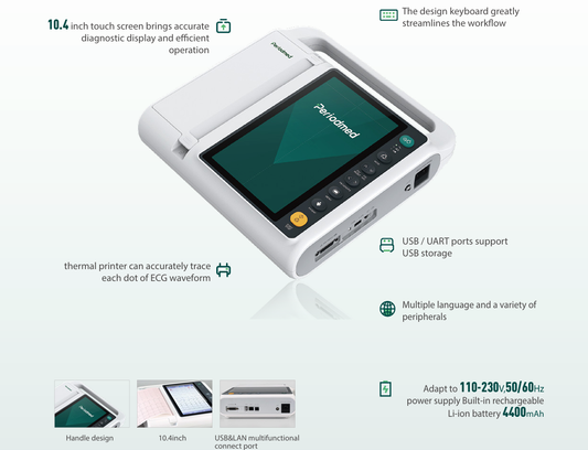 YONKER 12 CHANNEL  ECG Machine (PE-E12C 10EU+10British)