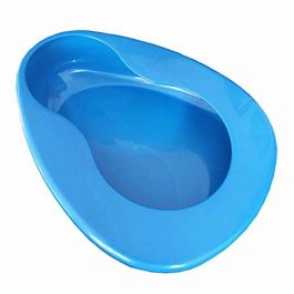 Blue Plastic Bedpan for Male and female