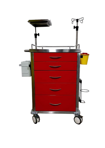 Emergency Crash Cart Five Drawer - 1