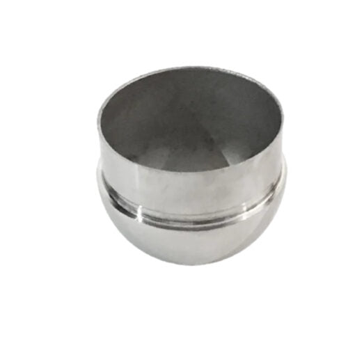 2X Round Cap Stainless Steel Handrail Fitting