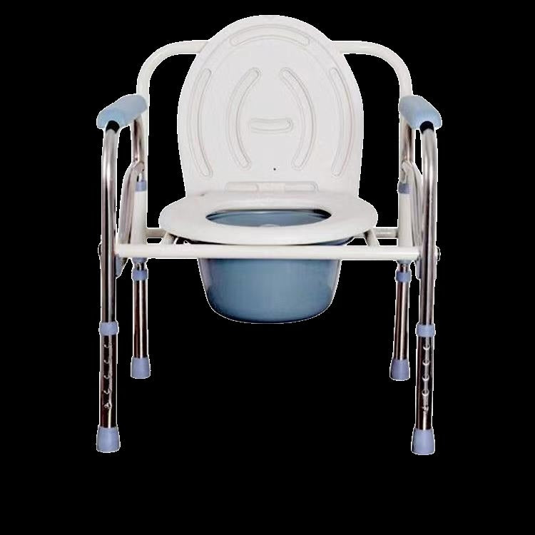 Stainless steel chair with toilet - 1