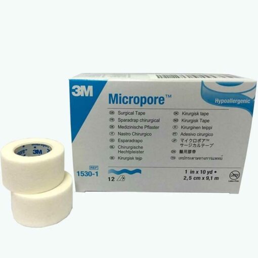 Micropore Paper Surgical Tape: 2.5cm x 9.14m (1in x 10yds)