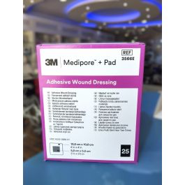 3566E  3M Medipore + Pad Soft Cloth Adhesive Wound Dressing Size: 10cm x 10cm  (4" x 4")