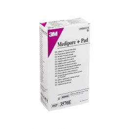 3570E - 3M Medipore + Pad Soft Cloth Adhesive Wound Dressing, Size: 10cm x 20cm  (4" x 8")