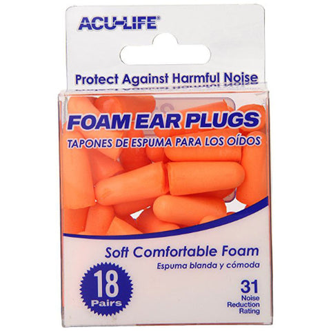 Acu Life Foam Ear Plugs 18 Pair