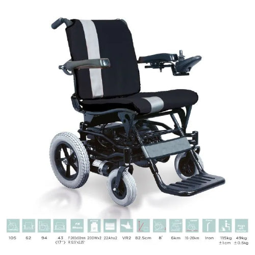 Karma Electric Wheel Chair Black-S.Black-Kp-10.3