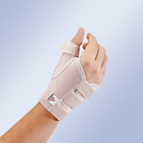 Orliman Left Hand Short Wrist Support, Beige, Size 3