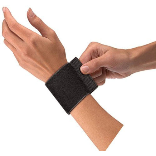 Mueller Elastic Wrist Support with Loop Black Osfm-961