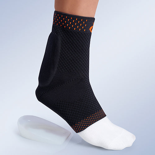 Orliman – Elastic Ankle Brace With Achilles Tendon Pad And Heel Cushion Achillosil, Black