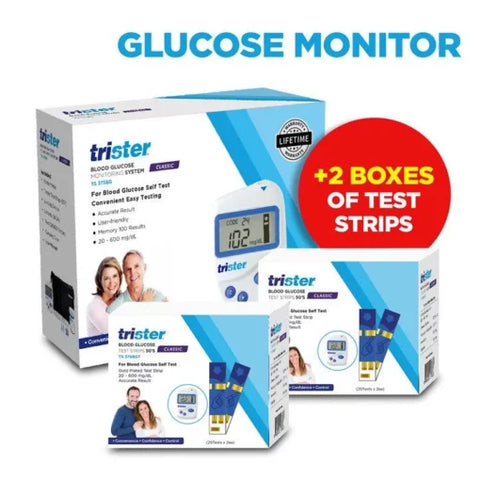 Trister Gluco Meter + 2 boks van 50's strook – Ts-2Strp