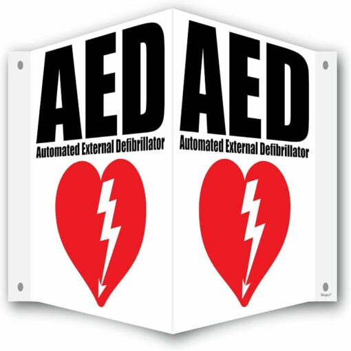 لوحة إعلانات AED لمكان العمل