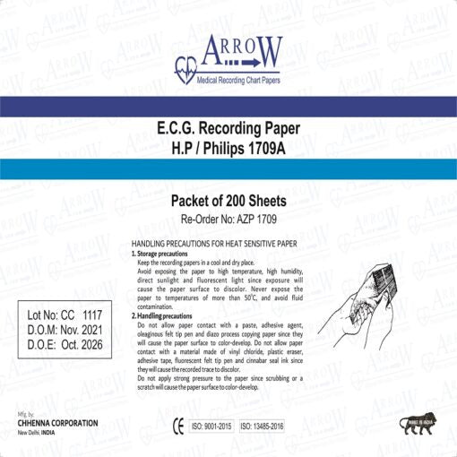 Arrow AZP 1709 ECG Paper for Philips M1709A 210x300x200 (10 Packets/Box)