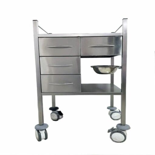 Instrumenttrollie 4 laai met 2 bakke