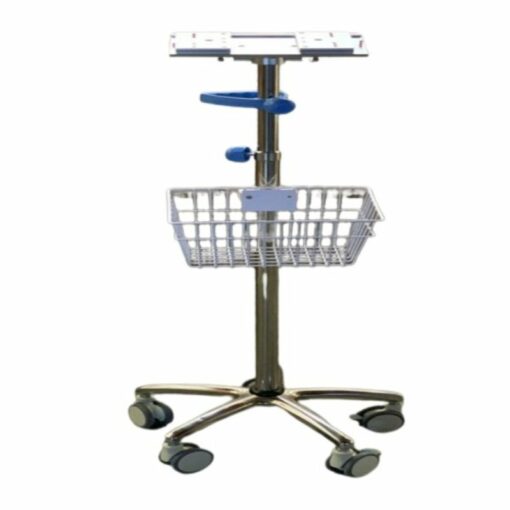 Monitor Stand Trolley with Basket