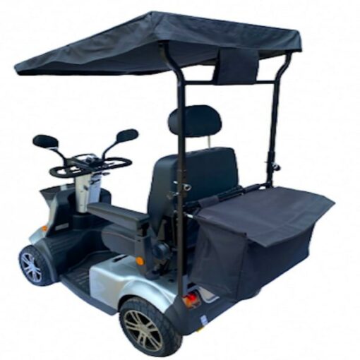 Afdak met inkopiemandjie vir Power Mobility Scooter – GM-CANOPY